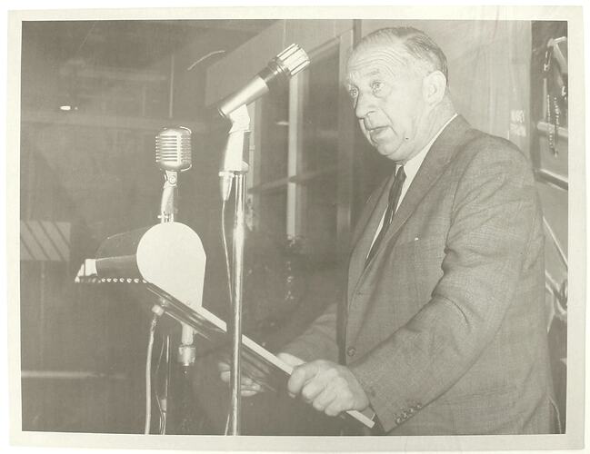 Photograph - Studio Proof of Premier Bolte Speaking at the Official Opening of the Sunshine Foundry, 16 Nov 1967