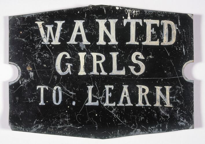 Sign - 'Wanted Girls to Learn'
