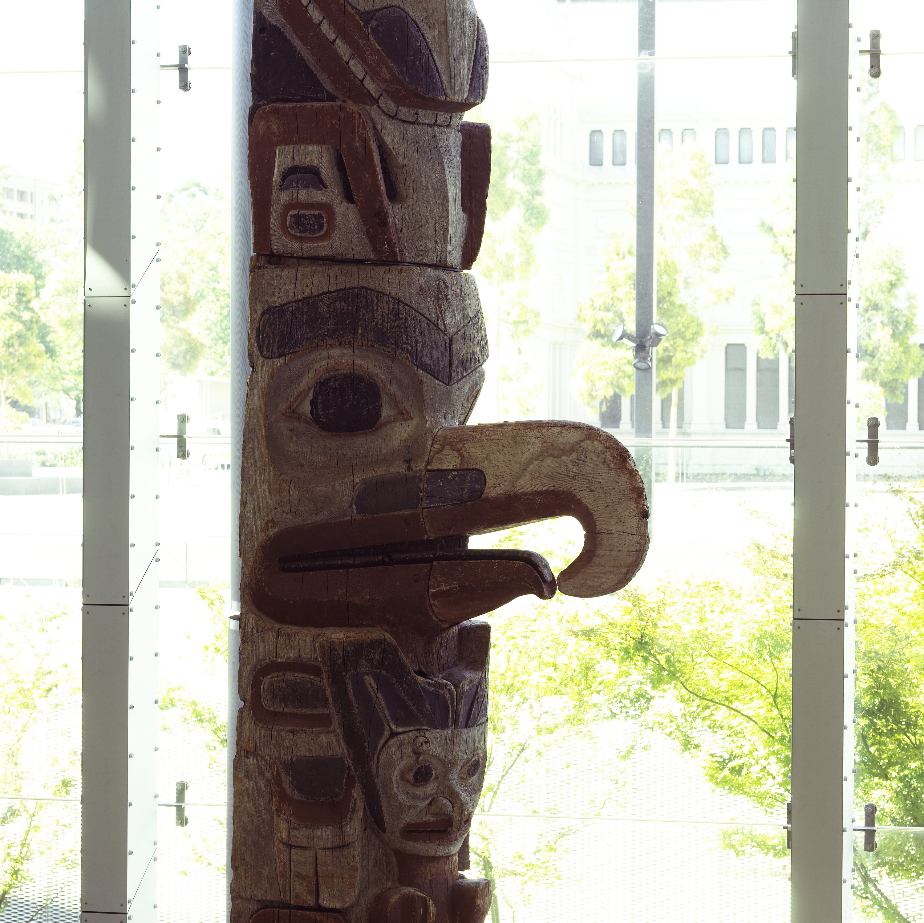 Carving. Haida. Skidegate, Queen Charlotte Islands, North American North  West Coast, British Columbia, Canada. 1901
