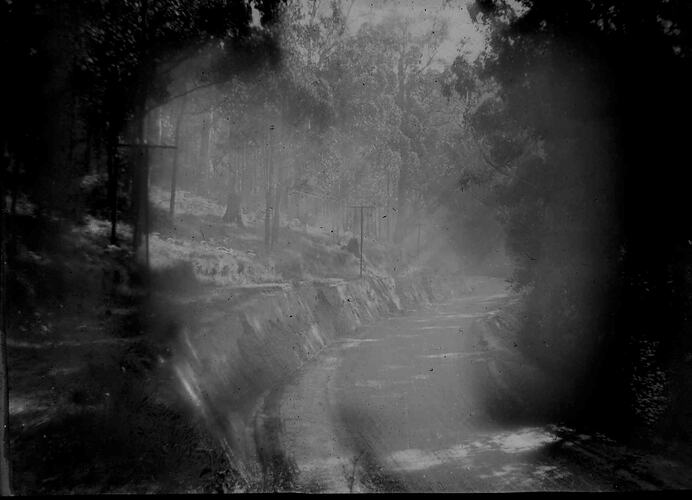 Lantern Slide - Kallista Road, Kallista, Victoria, 1918. [BA 1811]