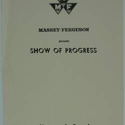 Draft Program - 'Mannequin Parade', Show of Progress, Massey Ferguson, 1960