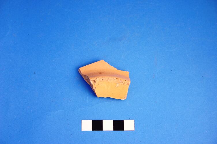 Basin - Ceramic, White & Yellow Glazed