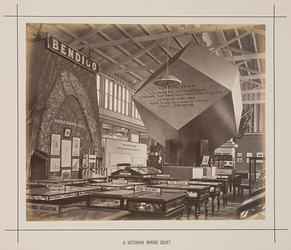 Victorian Mining Display, Melbourne International Exhibition, Royal Exhbition Building, 1880