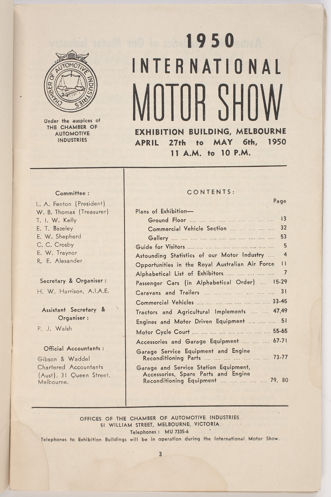 Catalogue - International Motor Show, 1950