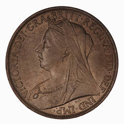 Coin - Penny, Queen Victoria, Great Britain, 1898 (Obverse)