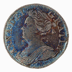 Coin - Threepence, Queen Anne, England, Great Britain, 1709 (Obverse)