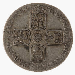Coin - Sixpence, George II, Great Britain, 1757 (Reverse)