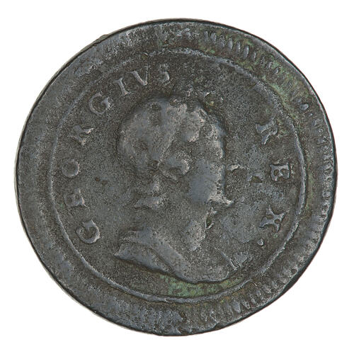 Coin - Farthing, George I, Great Britain, 1720 (Obverse)