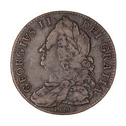 Coin - Halfcrown, George II, Great Britain, 1746 LIMA (Obverse)
