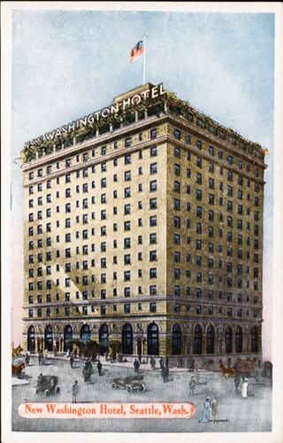 Postcard - 'New Washington Hotel, Seattle'