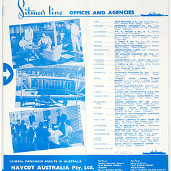 Leaflet - Stimar Line, Schedule of Fares & Sailings, 1959