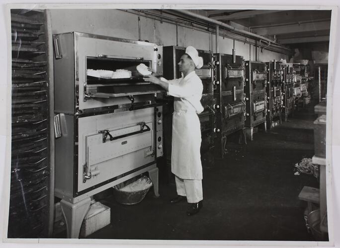Photograph - Hecla Electrics Pty Ltd, Ovens in use in industrial kitchen, circa 1930s