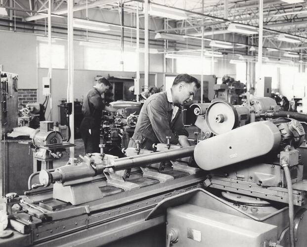 Photograph - Kodak Australasia Pty Ltd, Machinery in Operation at Machine Shop, Building 12 Engineering Workshops. Kodak Factory, Coburg,