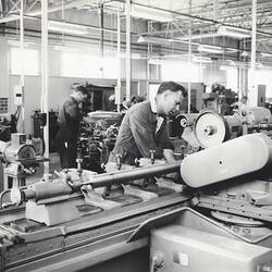 Photograph - Kodak Australasia Pty Ltd, Machinery in Operation at Machine Shop, Building 12, Engineering Workshops. Kodak Factory, Coburg, circa 1961