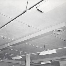 Photograph - Kodak Australasia Pty Ltd, Ductwork & Lighting Fittings on Ceiling of Building 5, Kodak Factory, Coburg, 1958