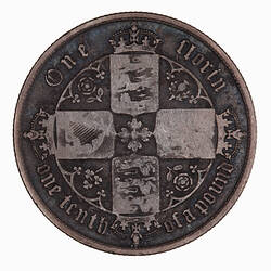 Coin - Florin, Queen Victoria, Great Britain, 1852 (Reverse)