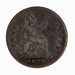 Coin - Groat, Queen Victoria, Great Britain, 1838