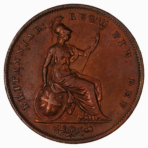 Coin - Penny, Queen Victoria, Great Britain, 1849 (Reverse)