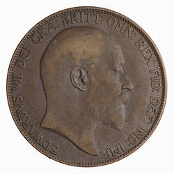 Coin - Penny, Edward VII, Great Britain, 1908 (Obverse)