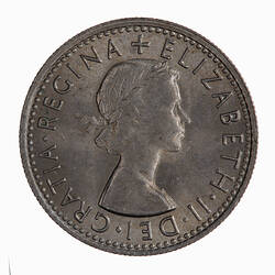 Coin - Sixpence, Elizabeth II, Great Britain, 1967 (Obverse)