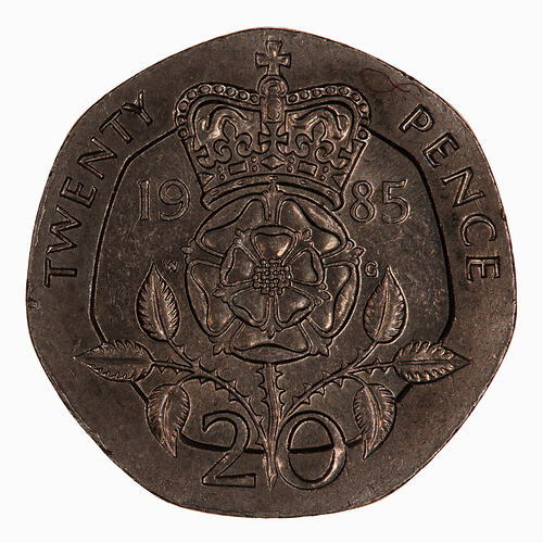 Coin - 20 Pence, Elizabeth II, Great Britain, 1985 (Reverse)