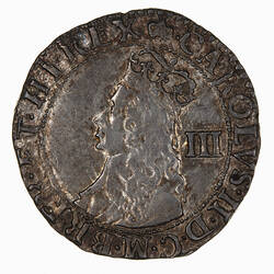 Coin - Threepence, Charles II, Great Britain, 1660-1662 (Obverse)