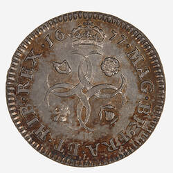 Coin - Groat, Charles II, Great Britain, 1677 (Obverse)