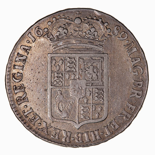 Coin - Halfcrown, William and Mary, Great Britain, 1689 (Reverse)