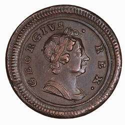 Coin - Farthing, George I, Great Britain, 1720 (Obverse)
