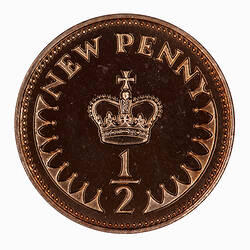 Proof Coin - Halfpenny, Great Britain, 1972 (Reverse)