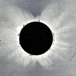 Glass Negative - Solar Eclipse and Corona Prominences, 1870s