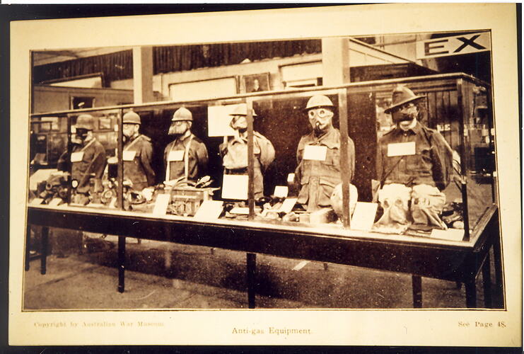 Australian War Museum Gas mask display