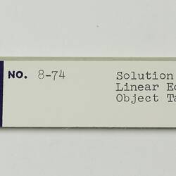 Paper Tape - DECUS, '8-74 Solution of System of Linear Equations AX=B, Object Tape', circa 1968