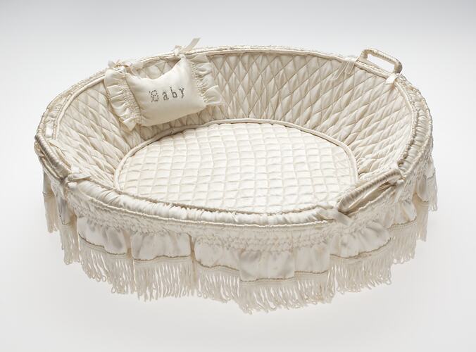 Basket - Baby Accessory, Cane, circa 1840s-1870s