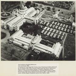 Aerial View of the Exhibition Building from North East, Melbourne, 1973