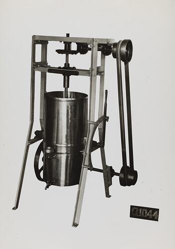 Photograph - Schumacher Mill Furnishing Works, 'Vertical Stainless Steel Mixing Machine', Port Melbourne, Victoria, circa 1930s