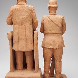 Sculpture - 'Ned Kelly in the Dock', Mr. Leon Wolowski, Clay, circa 1984