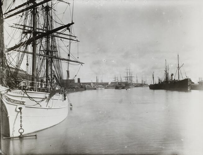 Photograph - Sailing Ships, Victoria Dock, Port Melbourne, Victoria, circa 1905