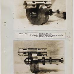 Photograph - Crankless Engines (Australia) Pty Ltd, Eight Cylinder Petrol Engine Components, Fitzroy, Victoria, 1921