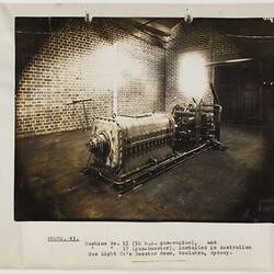 Photograph - Crankless Engines (Australia) Pty Ltd, Gas Engine, Woollahra, New South Wales, circa 1923
