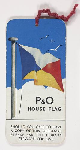 Bookmark - P&O Line, House Flag