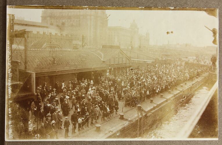Photograph - Crowded Dock, Driver Cyril Rose, World War I, 1916-1919