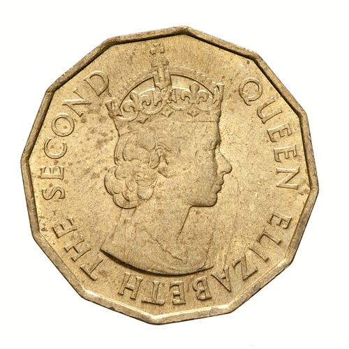 Coin - 3 Pence, Fiji, 1965