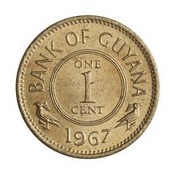 Coin - 1 Cent, Guyana, 1967