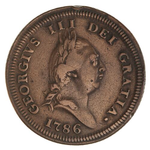 Coin - 1 Penny, Isle of Man, 1786