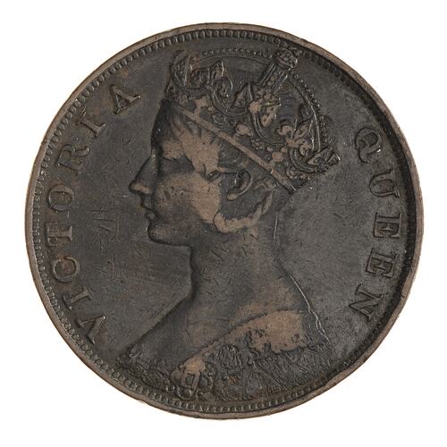 Coin - 1 Cent, Hong Kong, 1877