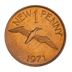 Coin - 1 New Penny, Guernsey, Channel Islands, 1971