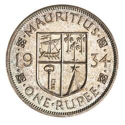 Proof Coin - 1 Rupee, Mauritius, 1934