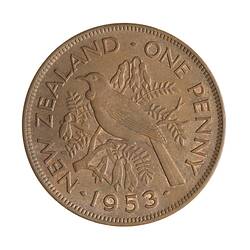 Coin - 1 Penny, New Zealand, 1953