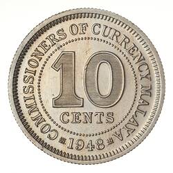 Proof Coin - 10 Cents, Malaya, 1948